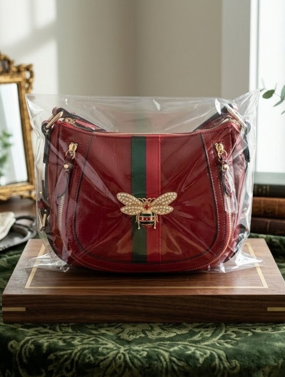 Ladies Beautiful Sporty Red Crossbody Saddle Bag